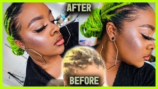 HOW TO STYLE FRIZZY LOCS Low Neat Loc Bun Tutorial [upl. by Pantin887]