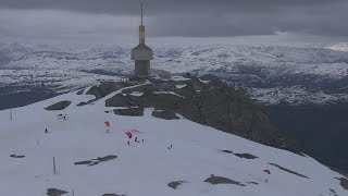 Voss Lønahorgi Speed riding  Flying Over Norway [upl. by Eelimaj892]