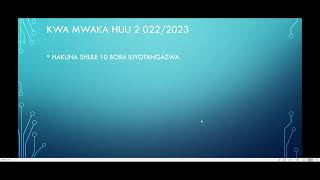 SHULE 10 BORA MATOKEO KIDATO CHA PILI 20222023 [upl. by Annaiel]