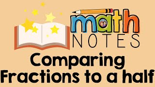 FRACTIONS NOTES  Comparing Fractions to Half  4th Grade Math Series  Part 10 of 21 [upl. by Nadnarb]