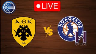 🔴 Live AEK Athens vs Kolossos Rhodes  Live Play By Play Scoreboard [upl. by Aryl]