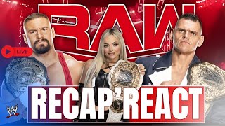 🔥​🔥RECAPREACT​💪​💪 RAW  CATCH RECAP  WWE​ [upl. by Ylirama]