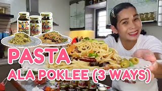 EASY PASTA ALA POKLEE 3 WAYS  PokLee Cooking [upl. by Clardy747]