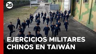 ASIA  El ejército chino realiza ejercicios de guerra en Taiwán [upl. by Zora14]