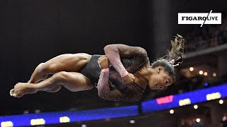 Lincroyable prestation de Simone Biles première femme à réaliser un tripledouble [upl. by Yroffej]