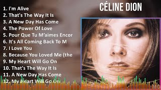 Céline Dion 2024 MIX Greatest Hits  Im Alive Thats The Way It Is A New Day Has Come The Po [upl. by Aerised28]