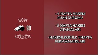 Süper Lig İlk 4 Hafta HAKEM PUAN DURUMU ve 5 Haftanın HAKEMLERİ [upl. by Blinnie635]