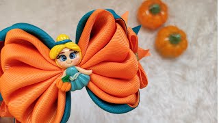 Beautiful Hair clip tutorial step by step DIY how to make hair clip with ribbon for beginners [upl. by Squires]