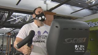 Mask allows athletes to simulate high altitude training [upl. by Mahau]