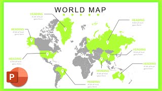 Quick and Easy World Map Animation in POWERPOINT [upl. by Quintessa]