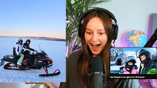 Freyas TRUE Reaction To Snowmobile CRASH amp Northern Lights on Zerkaas Finland VLOG [upl. by Naerol45]