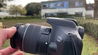 Canon 1300D  How to Manual Focus when taking photographs [upl. by Leong]