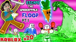 ROBLOX FLOOD ESCAPE Undertale Drowning Sick Town FGTEEV 20 Gameplay  Skit [upl. by Robert]