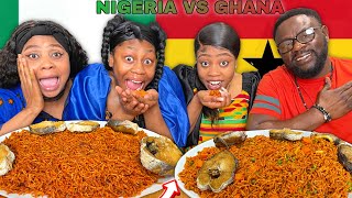 NIGERIAN VS GHANAIAN JOLLOF RICE IT GETS INTENSE 😱😱 [upl. by Zinnes]