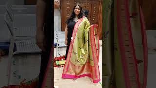 Banaras Paithani Dupattas lehengas sarees  Missamma Handlooms shorts paithani [upl. by Yot]