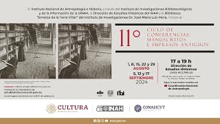 29 de agosto de 2024 XI Ciclo de Conferencias Manuscritos e impresos antiguos [upl. by Esorrebma]