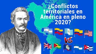 🇦🇷🇻🇪🇬🇹🇳🇮🇨🇺5 CONFLICTOS TERRITORIALES en AMÉRICA vigentes en el 2020 🇬🇧🇬🇾🇧🇿🇨🇴🇺🇸  El Mapa de Sebas [upl. by Nahbois833]