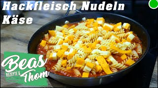 Cremige Nudeln mit Hackfleisch und Käse Rezept  Schnelles Pfannengericht [upl. by Chatwin67]