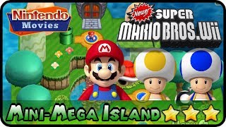 Newer Super Mario Bros Wii  World B  MiniMega Island 100 Multiplayer [upl. by Eijneb]