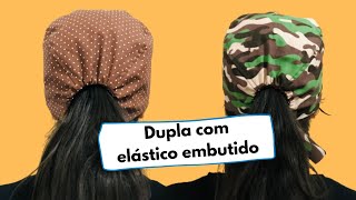 Veja como fazer uma touca cirúrgica dupla face com elástico embutido [upl. by Akkimat]