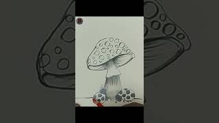 Nice Mushroom Artcolorfulart mushroomart amazingart pencildrawing [upl. by Cruz]