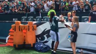 Philadelphia Eagles greet fans after open practice [upl. by Jacoby]