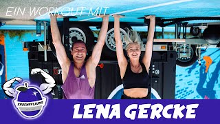 Ein Workout mit Lena Gercke  offen ehrlich und lustig feat FlexCalisthenics [upl. by Arte336]