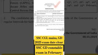 SSC calendar 2025ssccglexamdate sscgdexamdatesscgd20225ssccglmainspreviousyearquestionsssccgl [upl. by Enella]