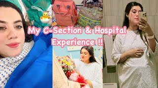 CSection Experience Vlog 😧 My hospital experience  Spinal Or General Anaesthesia  Baby Bag [upl. by Yllac]