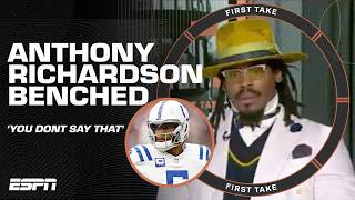 Cam Newton SOUNDS OFF on Anthony Richardson 🗣️ ‘YOU DON’T DO THAT’  First Take [upl. by Notnad]