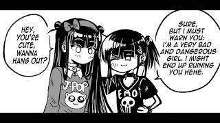 How to get cute goth girls fr fr 《Comic dub by GRS》 [upl. by Idel]