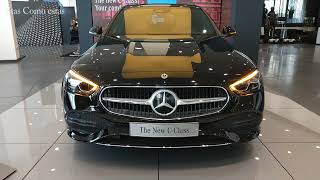 2022 MercedesBenz CClass C220d AMG Line  In Black color Visual Review Interior and Exterior [upl. by Ahsenar]