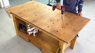 1 Month in 10 Minutes This Skillful Man Build a Workbench With 20 Functions [upl. by Sera914]