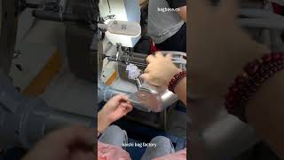 sew silver small bags sewing bags bagfactory factory workshop business OEM Kaishibagfactory [upl. by Anomas]