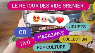 LE RETOUR DES VIDE GRENIER 🤩 Plein de Trouvailles ❤️🐽 Dvd Magazines Jouets Pop Culture [upl. by Fredkin]