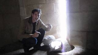 Battle Castle host Dan Snow explores trebuchet balls at Crac des Chevaliers [upl. by Elocn]