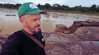 Caught on a Rock in the Middle of the Mighty Mekong River During Monsoon Rains [upl. by Filomena]