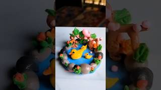 Duck pond tutorial 🦆 viralreels diy showpiece art craft duck clayart vernis trend vlog [upl. by Nyrraf]