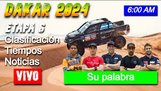 Acción intensa en el Dakar 2024  Etapa 6 MARATÓN transmitida en vivo [upl. by Center]