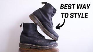 How To Style Dr Martens 1460  4 Ways To Wear Leather Boots [upl. by Daniala]