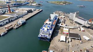 DJI Mini 4 pro Flight towards the DFDS Ferry and Mastershot ijmuiden dfds beach ferryservice [upl. by Notgnilra]