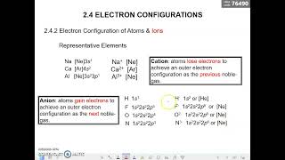 PRERECORDED CHM092 2021 TOPIC 2 W4 24 Electron Configurations PART C [upl. by Majka]