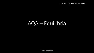 AQA 16 Equilibria REVISION [upl. by Eadwine456]