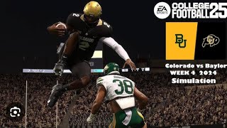 EA College Football 25 Colorado vs Baylor Bears Week 4 Sim 2024 Game Play [upl. by Hoeve]