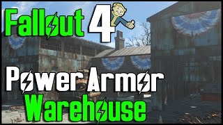 Fallout 4 Unmarked Power Armor Warehouse Location with Lots of Adhesive [upl. by Dnomso774]