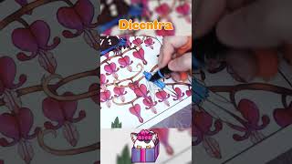 Dicentra art coloringbook coloring selfpublished markers bleedingheart moths [upl. by Pheni106]