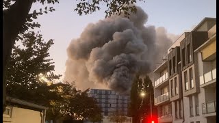 Violent incendie dans les quotVerre et acierquot à Rouen  retour sur la soirée en images [upl. by Nuncia]