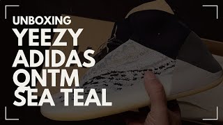 Yeezy  Adidas Qntm “Sea Teal” Sneaker Unboxing [upl. by Llerehc]