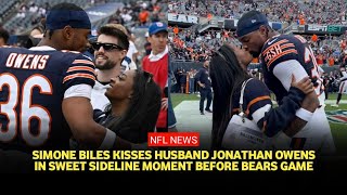 Simone Biles outclass Taylor Swift in NFL WAG game as she supports the Bears in their first win [upl. by Carmelia142]