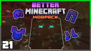 Crafting the Ultimate Netherite Armor Set  Better Minecraft Modpack Ep 21 [upl. by Ahseinet]